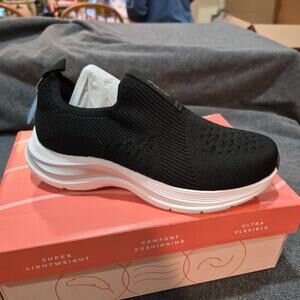 NEW Easy Spirit Women's Easywalk2 Emove Walking Sneaker, Black 6.5 Wide